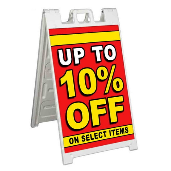 Up To 10 Percent Off On Select Items (24" X 36") Standard A-Frame Signicade, Includes Decal Applied To Stand