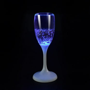 Up To 45% Off！ Lloopyting Led Luminous Cups Light Up Champagne Glasses Stemless Champagne Flutes Ambient Champagne Glasses Food Grade Creative Wine Glasses For Festivals Christmas (4.1 Oz Multi Color)