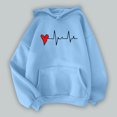 thumbnail image 1 of Up To 50% Off Hoodie Sweatshirt for Women Women'S Love Heart Printed Hoodie With Large Pocket Drawstring Top Hoodie, 1 of 3