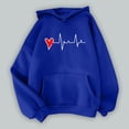 thumbnail image 1 of Up To 50% Off Oversized Hoodies for Women Women'S Love Heart Printed Hoodie With Large Pocket Drawstring Top Hoodie, 1 of 3