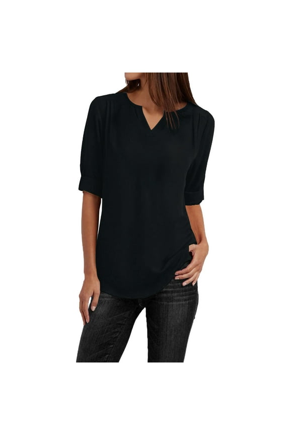 Summer Spring Shirts for Women Tops Button Women Ladies Clothing Loose Shirt Chiffon Zipper Long Sleeves Plus Size Tops