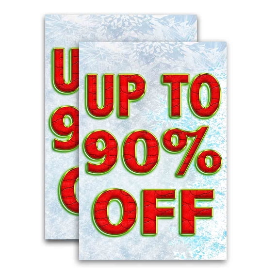Up To 90 Off Special (24" X 36") Vinyl Decal Only (Pack of 2) |Sign|Sticker|Poster