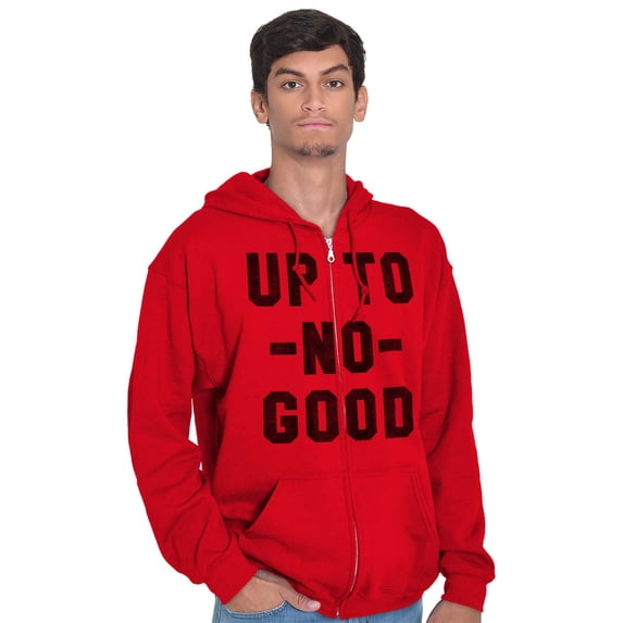 Up To No Good Wizard Map Funny Nerdy Unisex Fleece Graphic Zip Up Hoodie Brisco Brands 2X