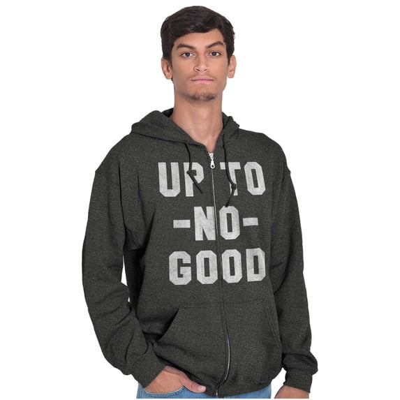 Up To No Good Wizard Map Funny Nerdy Zip Up Hoodie Men's Women's Brisco Brands 4X