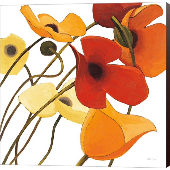 Up Two on White Yellow by Shirley Novak, Canvas Wall Art