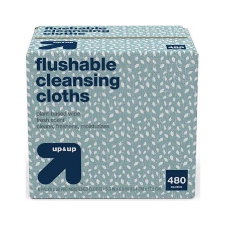 Up & Up Flushable Cleansing Cloths - 8 Pack - 480 Cloths