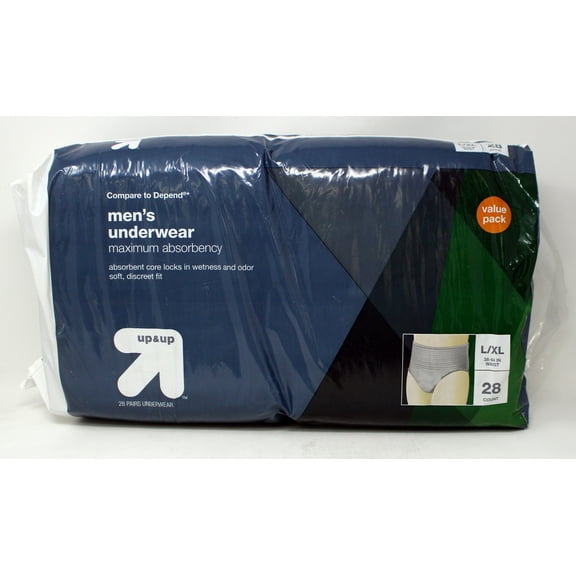 Up & Up L/XL Mens Underwear Maximum Absorbency 28 Count
