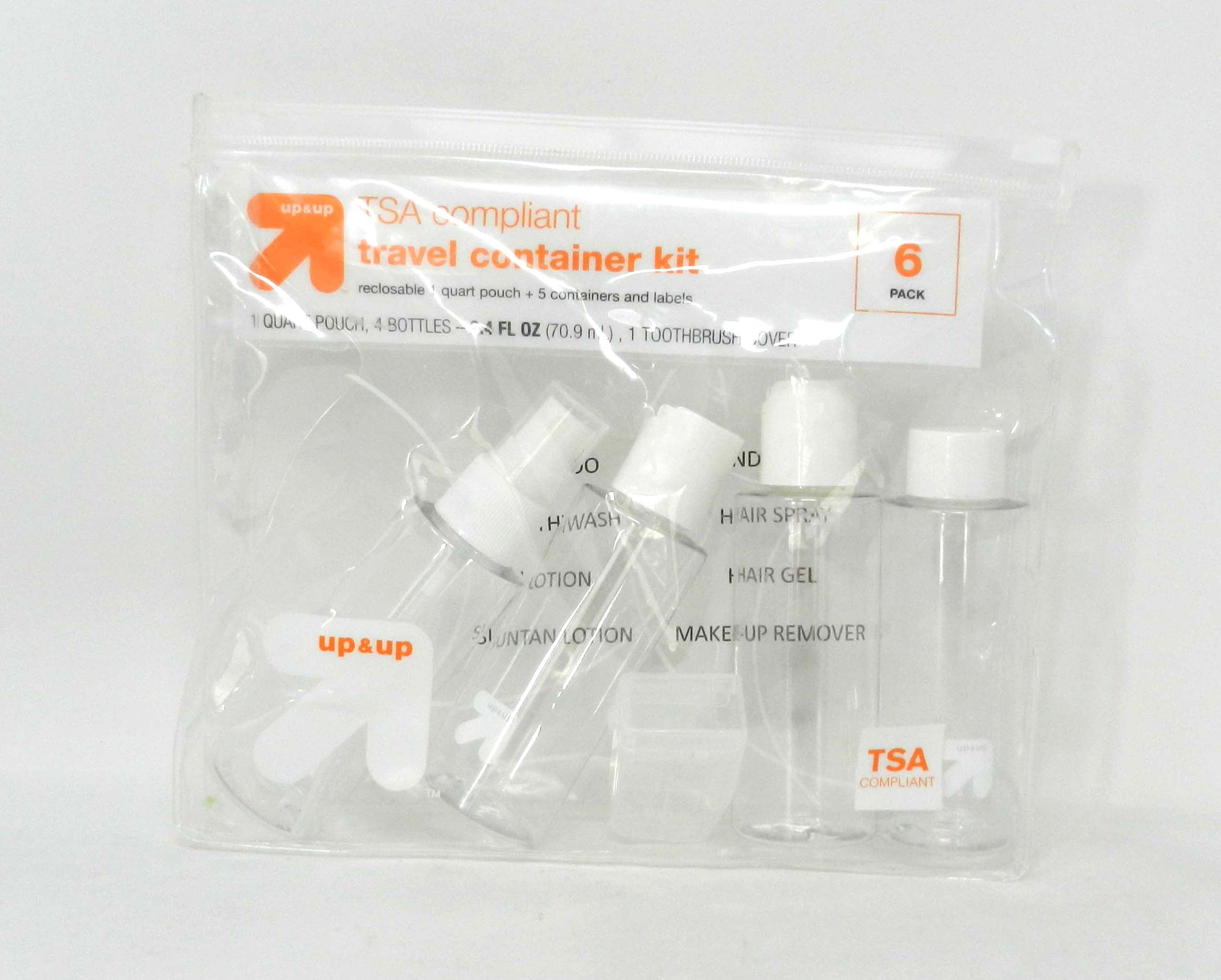 Up & Up TSA Compliant Travel Container Kit 6 Pack