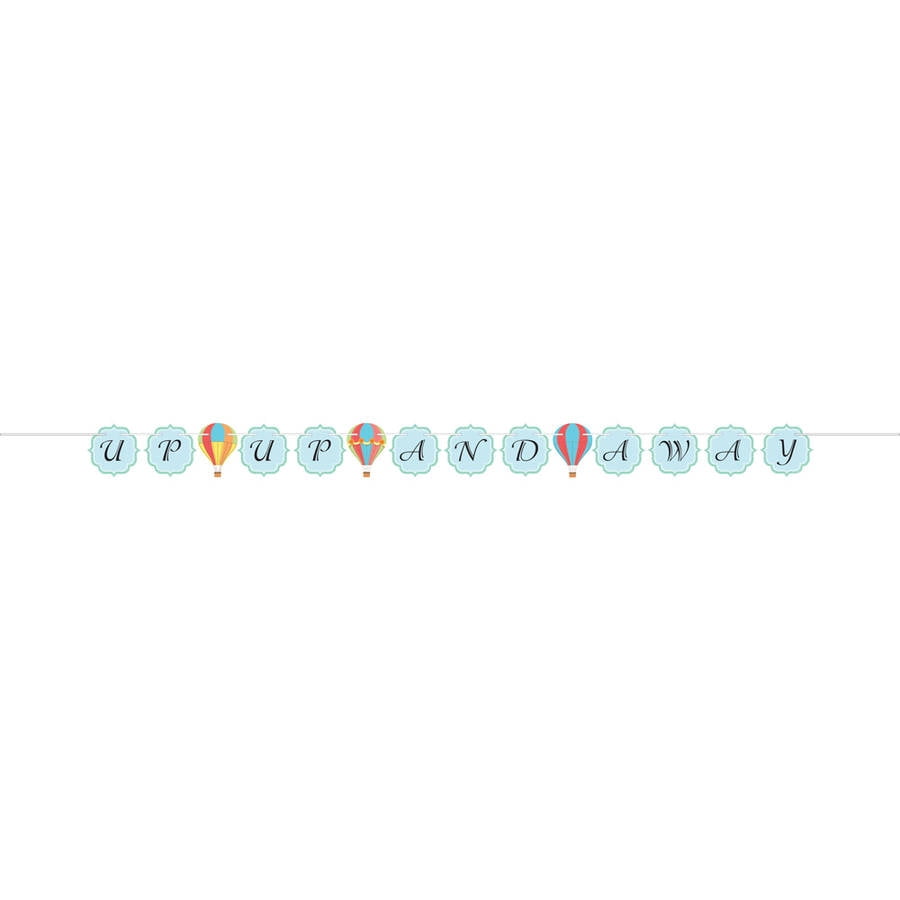 Up, Up and Away Shaped Ribbon Banner