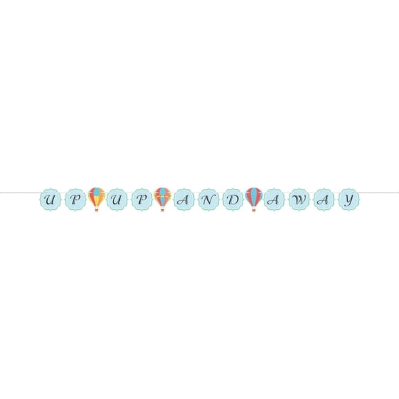 Up, Up and Away Shaped Ribbon Banner