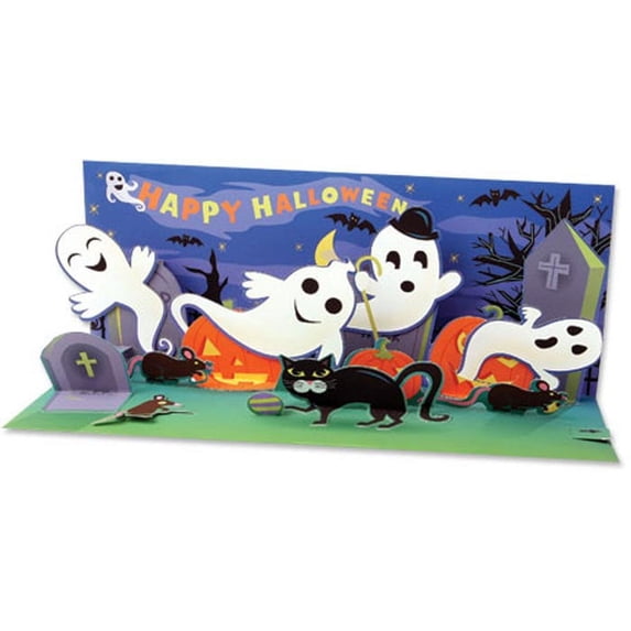 Up With Paper Happy Haunters Panoramic Pop-Up Halloween Card