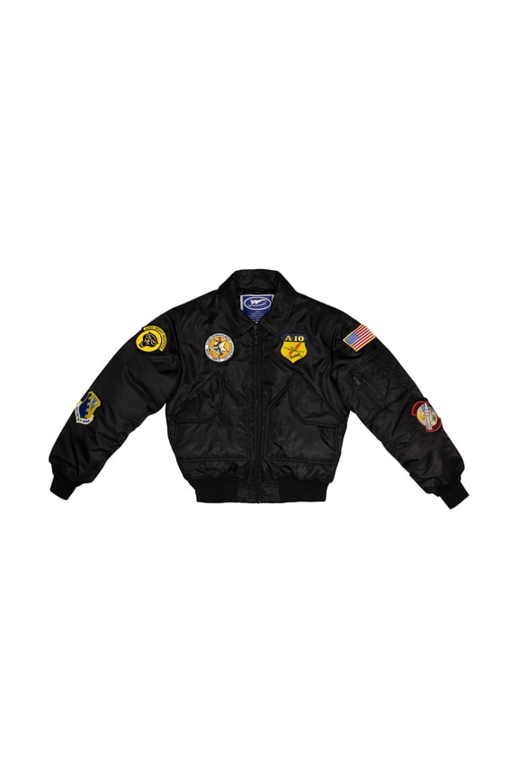 Adult's CWU Squadron Bomber Flight Jacket Black XXL