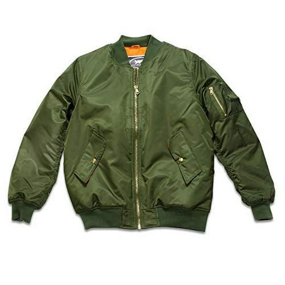 Up and Away MA-1 Flight Jacket Blank Green Size Large