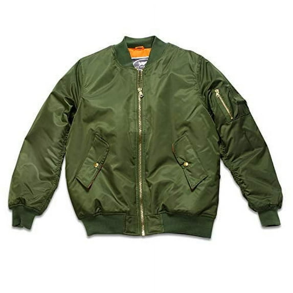 Up and Away MA-1 Flight Jacket Blank Green Size Medium