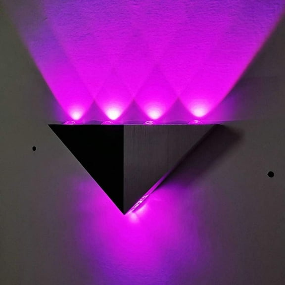 Up and Down Wall Lamp,5W Indoor Modern Wall Wash Lights Modern Triangle Shape Neon LED Lamps for Bedroom Living Room Bar