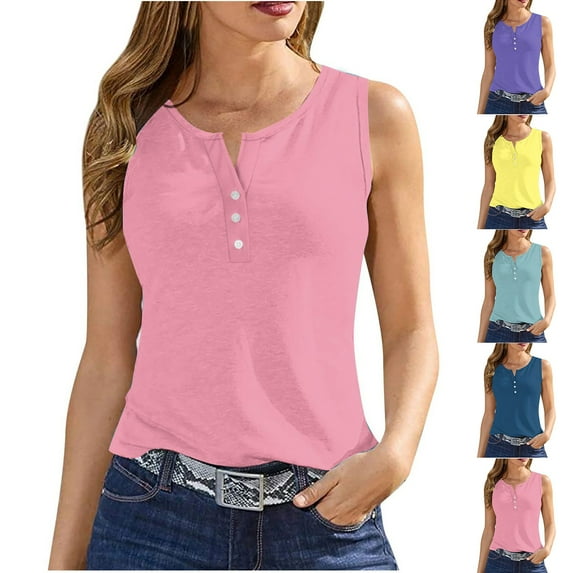 Up to 30% off! Kmdttou Women's 2025 Summer Solid Color Round Sports Tops For Outer Wear Bottoming Slim Short Tops Fashion Layering Slim Trendy Cool Tops