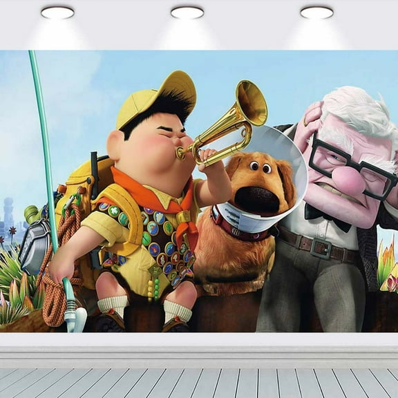 Up school Banner Backdrop Background Taspestry Wall Decor Birthday Party Supplies Poster Fans