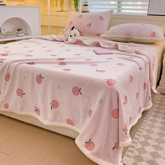 Up to 30% off! Clearance Light Quilt Queen Size Comfort Cotton Velvet Blanket Warm Leisure Blanket Multifunctional Solid Color Cover Blanket