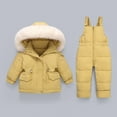 thumbnail image 1 of Kid's Baby One Piece Snowsuits Boys Girls Fashion Solid Color Down Jackets Keep Thickening Warm Outdoor Coat Jumpsuit Set, 1 of 8