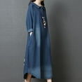 thumbnail image 1 of Up to 35% off Ndbuld Women's Summer Plus Size Dress Women's Loose Fashionable Comfortable Cotton Denim Shirt Skirt,Blue,2XL, 1 of 7