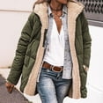 thumbnail image 1 of Up to 35% off!Ndbuld Women's Winter Jacket Coat Fleece Lined Long Fluffy Coat Hooded Long Winter with Pockets Warm Parka Coat,Black,2XL, 1 of 6