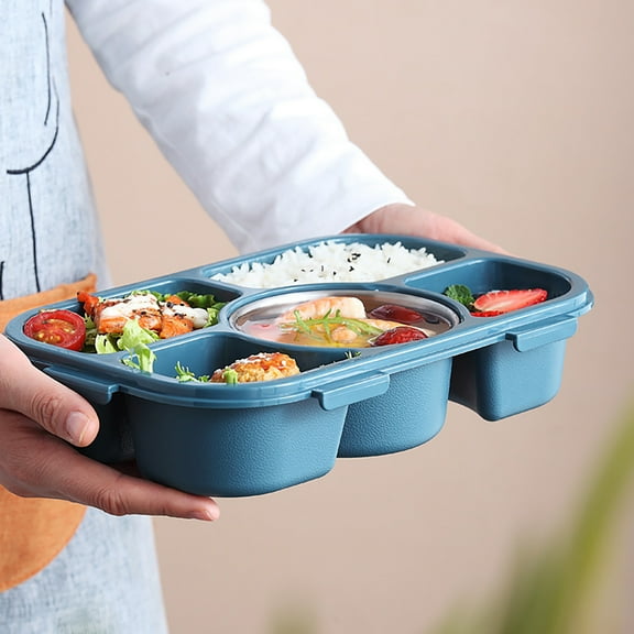 Up to 40% off Gifts Oefntac Bento Box Plastic Compartmental Bento Food Container Storage Lunch Box