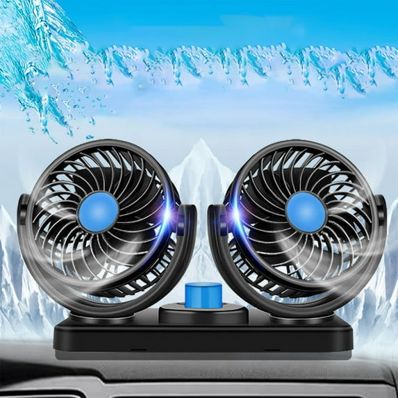 Up to 40% off Gifts Oefntac Portable Fan Car Fan Portable Rocking Head Fan Double Speed Double Head Large Wind Car Fan Mini Fan