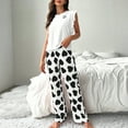 thumbnail image 1 of Up to 40% off Homenesgenics Sleepwear Summer Fashion Casual Comfortable Sleeveless Top & Loose Pants Two-Piece Pajama Homewear Set Black XXL, 1 of 5