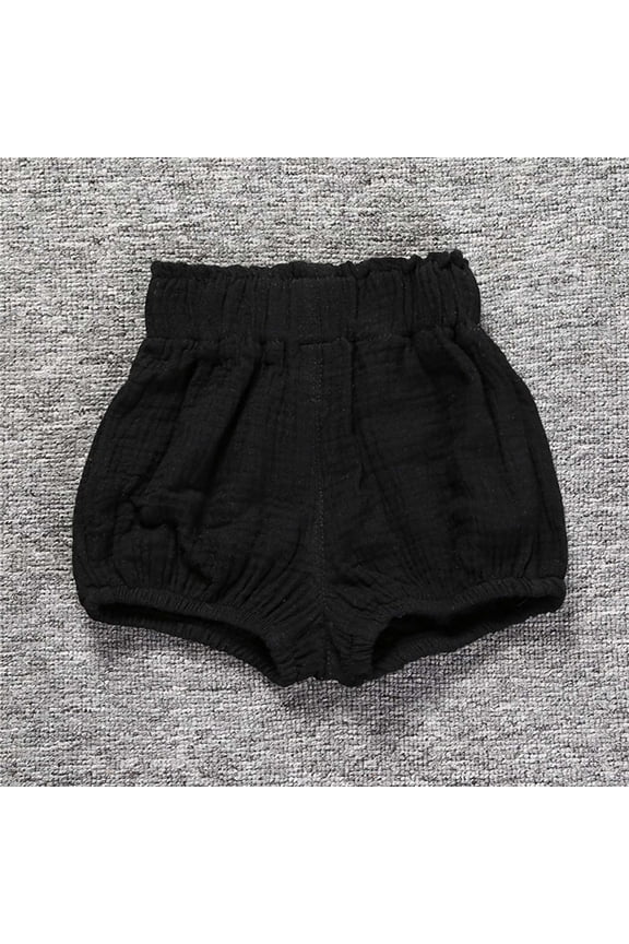 Up to 40% off!KkSLirnhs 6-9 Months Jean Shorts Girls Newborn Toddler Baby Bag Fart Pants Solid Color Casual Briefs Big Butt Shorts Bread Pants Black