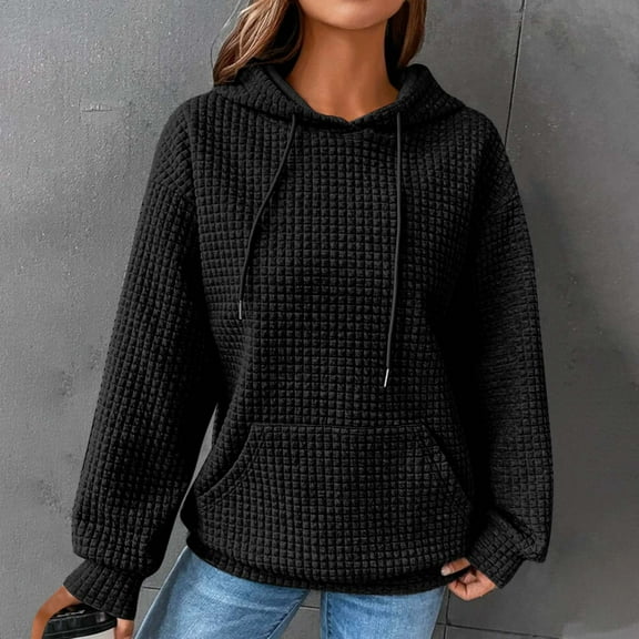 Gifts Ohufall Fashion Women's Casual Long Sleeve Round Neck Ladies Sweatshirts Tops Blouse Plain Hoodie