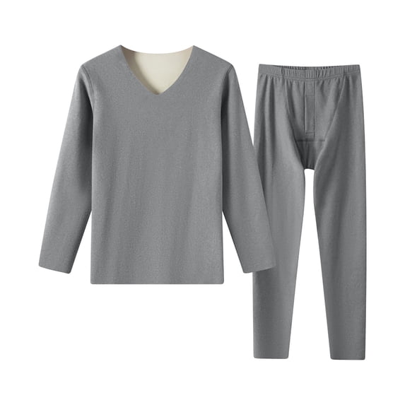 Up to 45% off Miqool Mens Fleece Lined Thermal Underwear Set 2 Piece Long Thermals Top and Bottom Set Winter Warm Soft Base Layer for Cold Weather