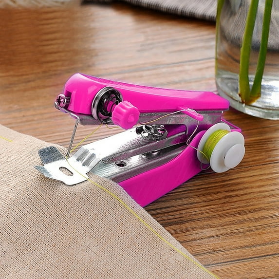 Up to 50% Off, Dvkptbk Portable Needlework Cordless Mini Hand-Held Clothes Fabrics Sewing Machine