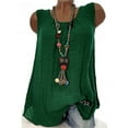 thumbnail image 1 of YODETEY Linen-Blend Sleeveless Top for Breathable Comfort - Womens Linen Sleeveless Baggy T-shirt Vest Tee Blouse Tank Tops Plus Size, 1 of 4