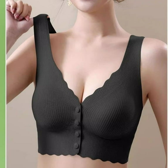 Up to 50% off Full Coverage Bra, Xunlbb Plus Size Bras for Women Full Cup Seamless Push Up Shaping Wire Free Everyday Bra(Black,L)