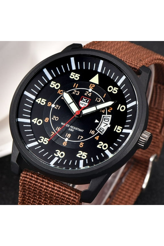 Up to 50% off HERESOM Military Mens Quartz Watch Black Dial Date Luxury Sport Wrist Watch Clearance under 5 $