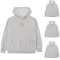 thumbnail image 1 of Horkkom Graphic Hoodies for Women Bows Print Pullover Sweatshirts with Pocket Long Sleeve Hoodies, 1 of 7