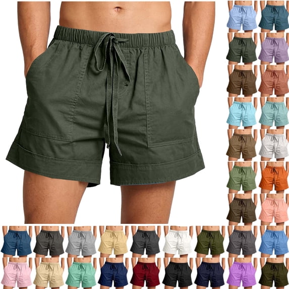 Mens Summer Shorts Men's Summer Pocket Beach Breathable Sports Shorts Cargo Pants