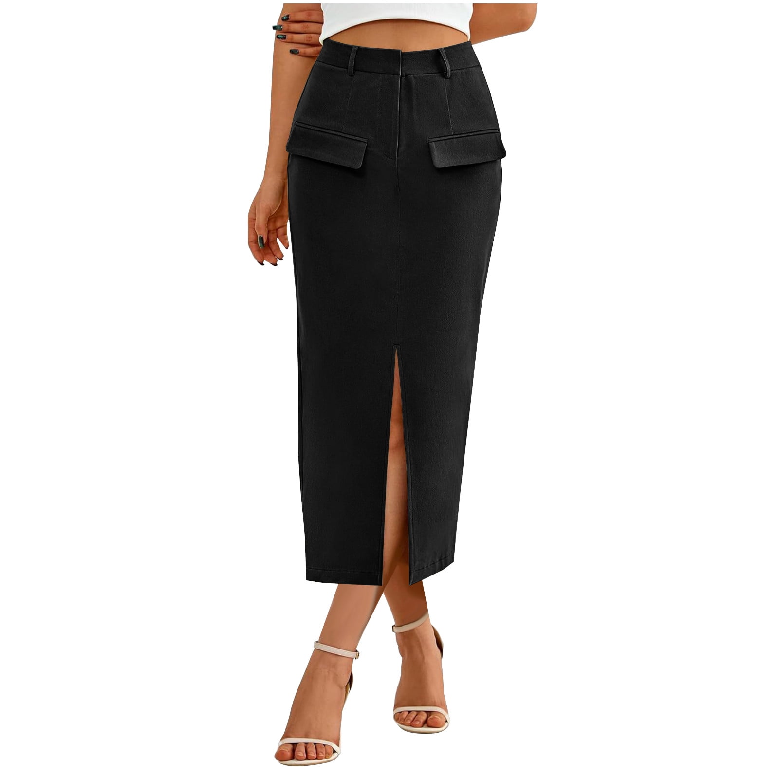 B91xZ Pencil Skirts for Women Work Office Stretchy Fitted
