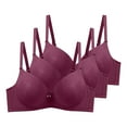 thumbnail image 1 of Ohufall Bralettes for Women Fashion Women Solid Strap Wrap Plus Size Bra Underwear Everyday Basic Sleeping Bra, 38C/D-48C/D, 1 of 2