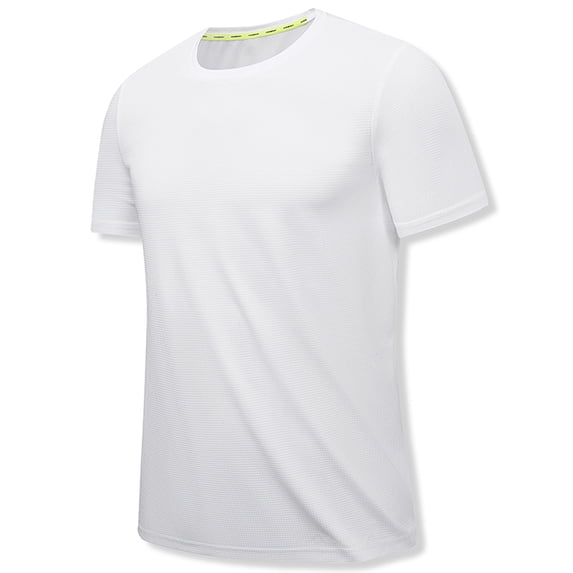 Pitauce Summer Tops for Men Solid Color Crewneck Quick Dry Short Sleeve T-Shirt Casual Slim Stretch Sports Shirt Basic Shirts Tops