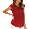 thumbnail image 1 of JGTDBPO Summer Tops For Women Casual Short Sleeve Round Neck Basic T-Shirts Tees Tunic Tops For Leggings Loose Tee Tops Blouse, 1 of 5