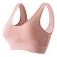 thumbnail image 1 of Up to 50% off Vibrex Women Seamless Sports Bra Wirefree Yoga Bra With Removable Pads Everyday Basic Sleeping Bra,Pink_S, 1 of 2