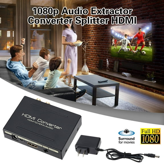 Viflosae 1080p audio extractor converter splitter to HDMI and optical SPDIF L/R Electronics Gadgets