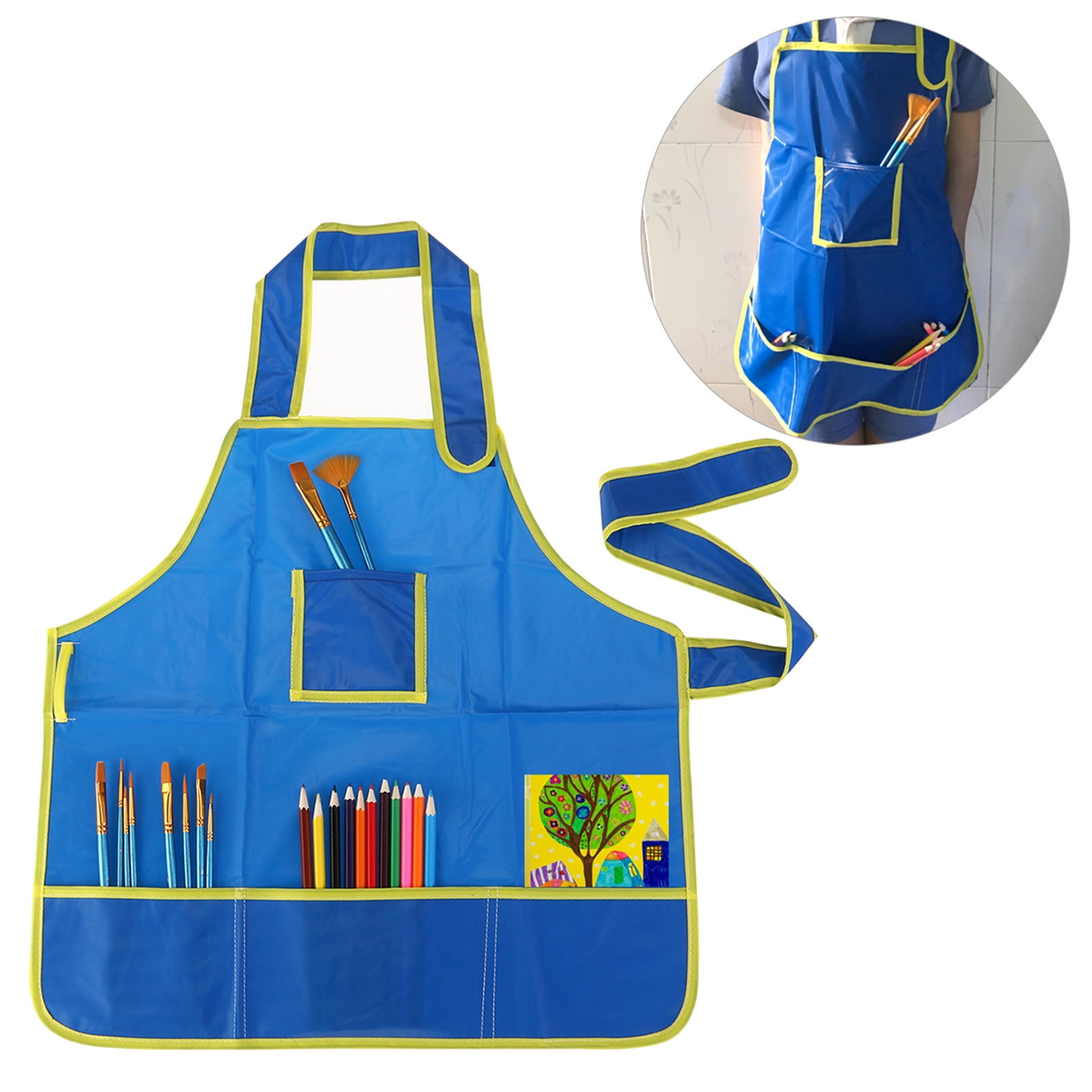2 Pack Kids Art Smock Painting Apron Long Sleeve for Baking, Eating, Arts &  Crafts-Waterproof Paint Shirt for Children Ages 2-8 