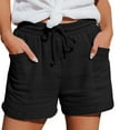 thumbnail image 1 of Purcolt Shorts for Women Elastic Waist Drawstring Summer Beach Shorts Casual Comfy Lounge Shorts with Pockets, S-5XL, 1 of 5