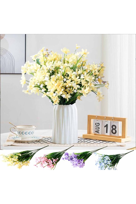 Up to 60% OFF,High-end Artificial Flowers Flower Artificial Flowers Home Decoration Plastic Flowers Holiday Specials | Plastic,Blue,MIANHT