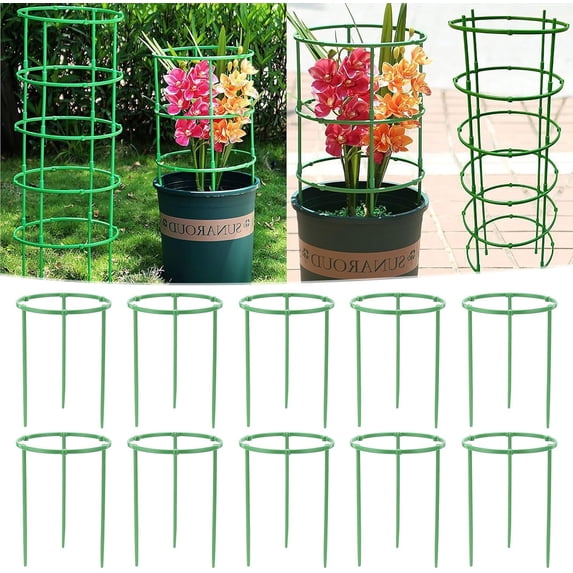 YZEGDCH 6 Sets Tomato Plant Support Cages Plant Support Stakes for Outdoor Plants for Vegetables Flowers Fruit Climbing Plant