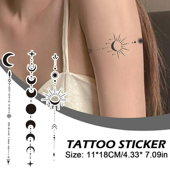 Up to 60% off!ActiveGlam Tattoo Sticker Moon Tattoo Sticker Waterproof Longlasting Women Magic Tat HOT