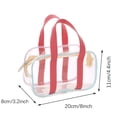 thumbnail image 1 of Up to 60% off！ Bifavgk Clear Pvc Beach Bag For Women Transparent Plastic Tote Bag 1Pc Dorm Room Essentials For Girls, 1 of 3