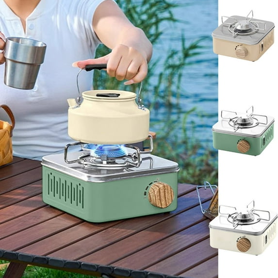 Up to 60% off Gifts Kcavykas Mini Outdoor Card Stove, Portable Camping and Picnic Cookware, Small Rectangle Stove for Hiking and Travel Birthday Gift